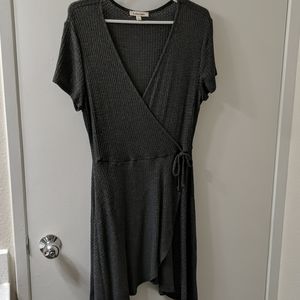 Grey Wrap Dress